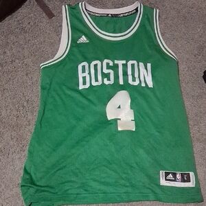 Adidas Sz L Mens Boston Celtics Thomas #4 Green Basketball NBA Jersey